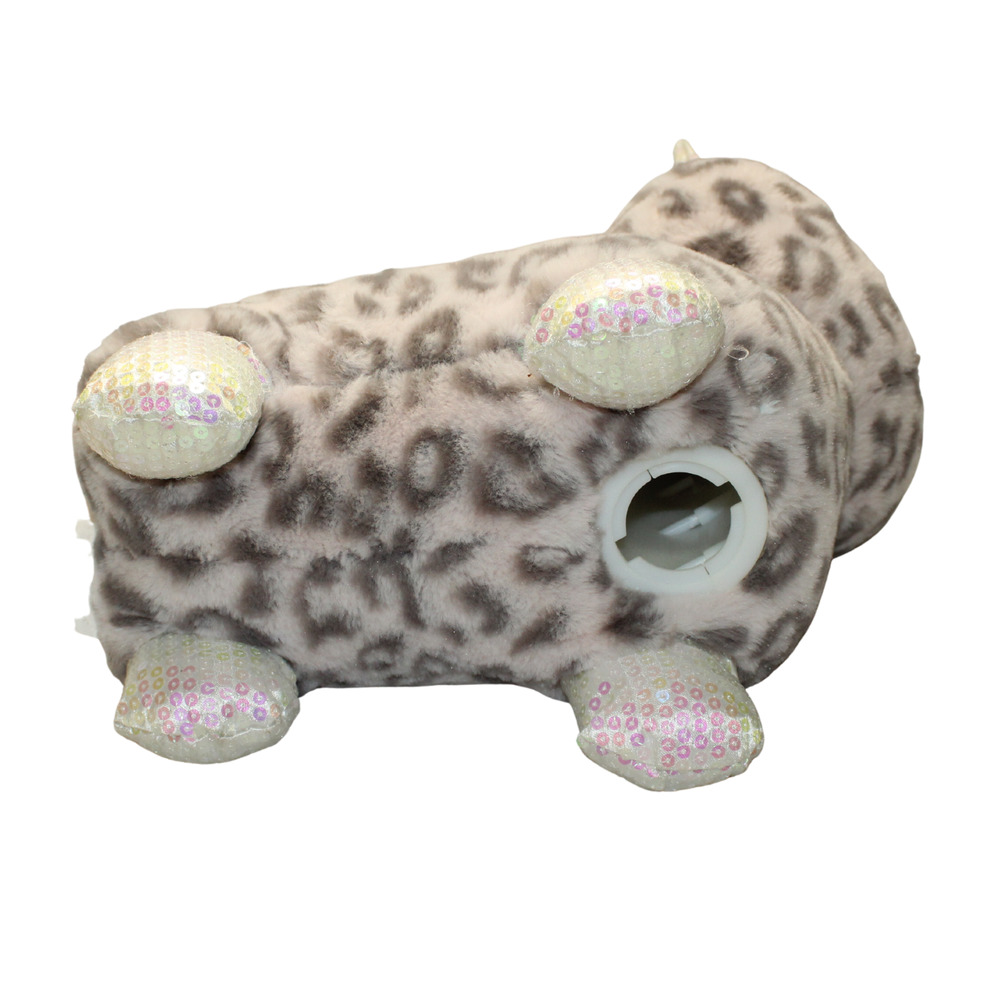 Grey White Cat Glitter Face Pink Sequins Plush Stuffed Animal - Picture 7 of 9
